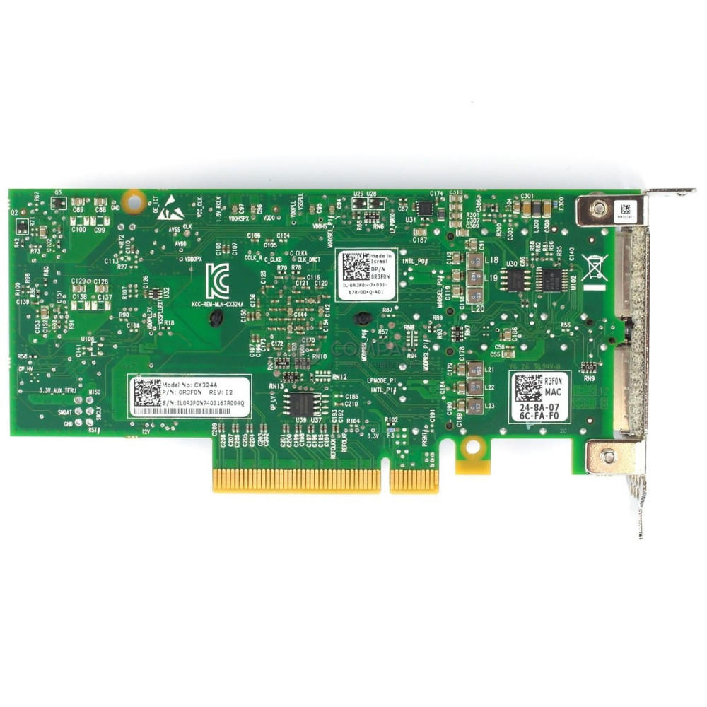 R3F0N DELL MELLANOX CX324A CONNECTX-3 DUAL PORT 40GB QSFP+ LOW PROFILE 0R3F0N LP, CX324A