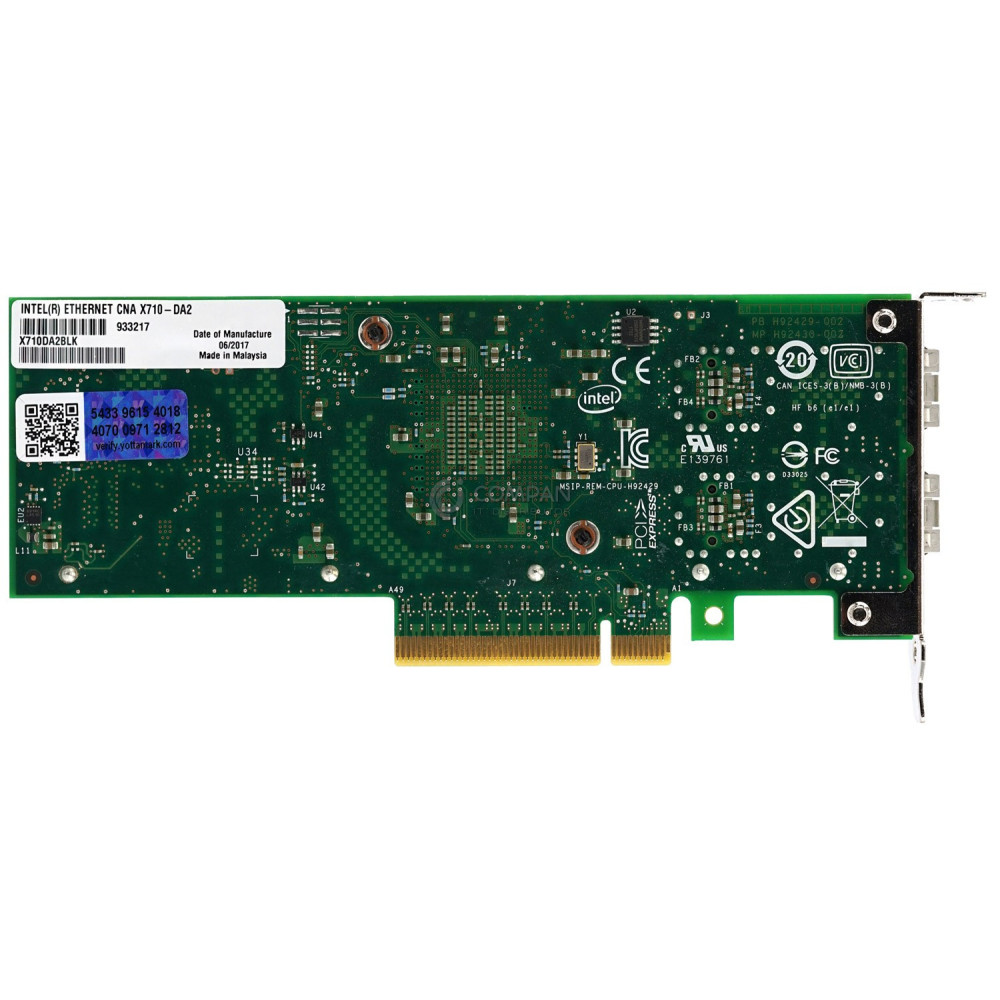 X710DA2BLK LP INTEL X710-DA2 10GB PCI-E DUAL PORT SFP+ NETWORK CARD LOW PROFILE R730/740 X710-DA2 LP