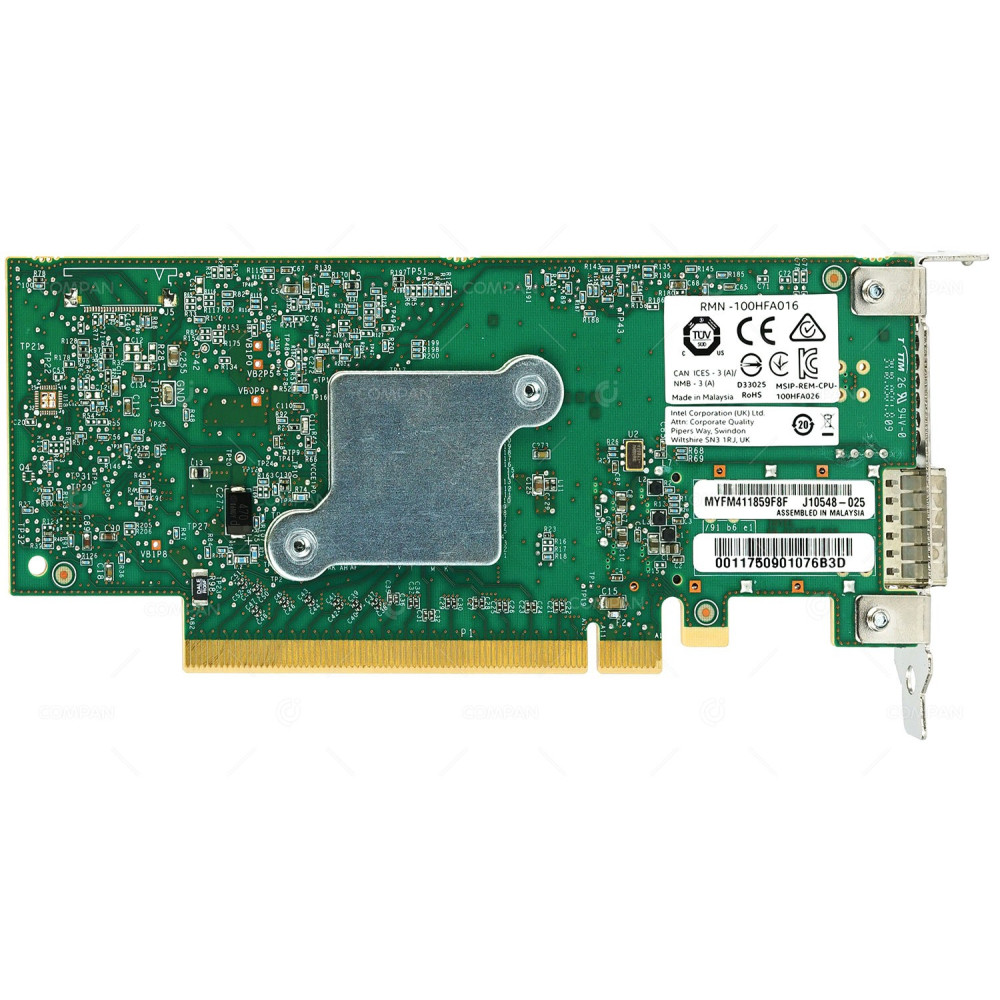 J10548-025 LP INTEL OPA RMN-100HFA016 SINGLE PORT 100GB PCIE 3.0 X16 QSFP28 100 SERIES OMNI-PATH HOST FABRIC INTERFACE HFI ADAPTER LOW PROFILE