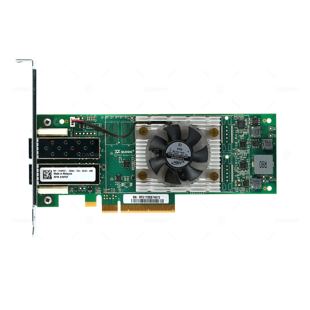 1KPGF DELL QLOGIC QLE2662  DUAL PORT 16GB FC FIBRE CHANNEL HBA PCI-E 3.0 X8 ADAPTER FOR SC5020