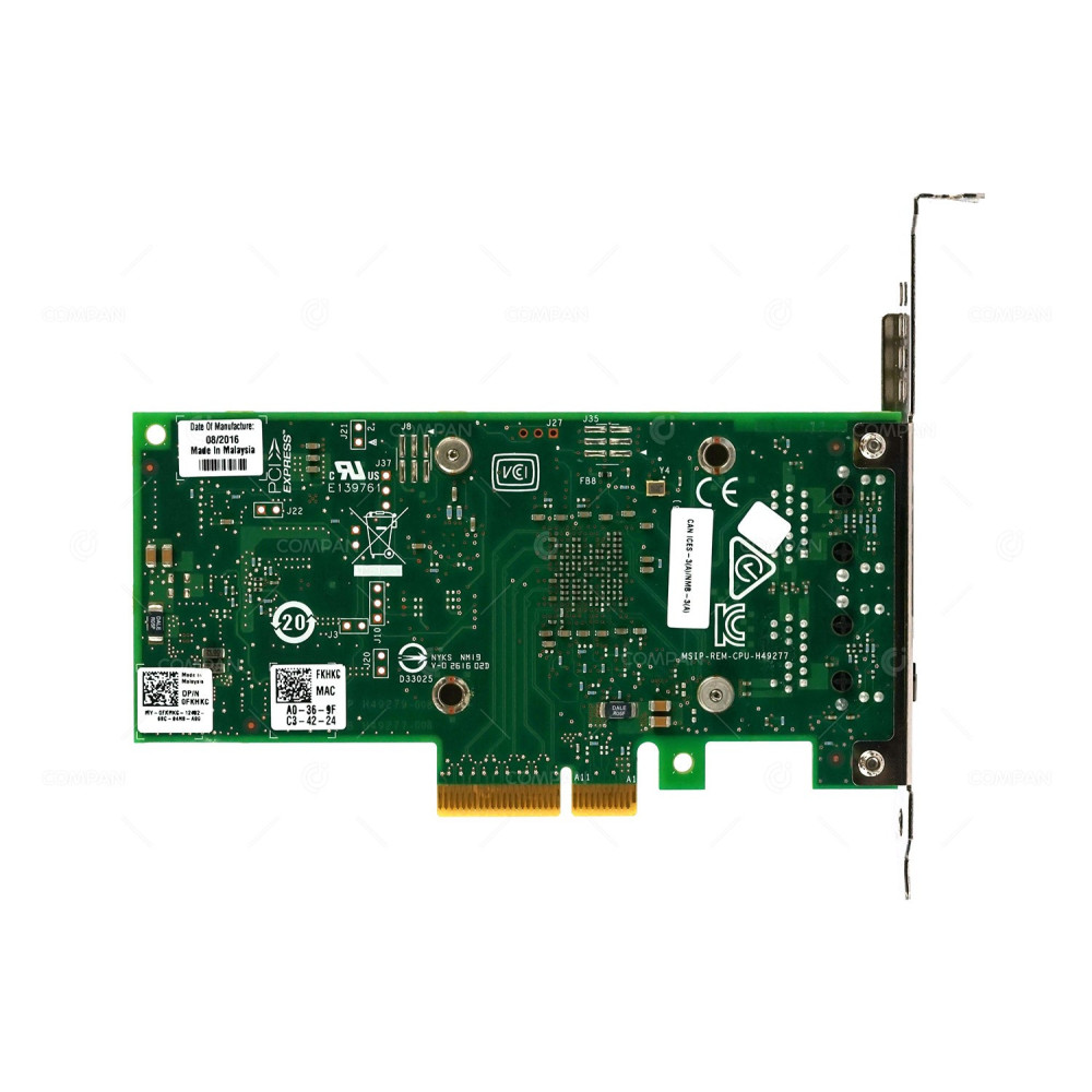 FKHKC DELL INTEL X550-T2 DUALPORT 10GB PCIE 3.0 X16 ETHERNET CONVERGED  NETWORK ADAPTER