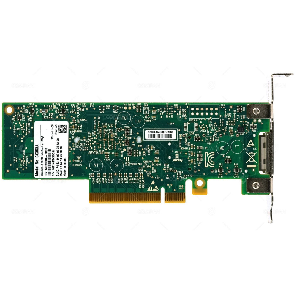 MCX353A-TCBT LP MELLANOX SINGLE PORT CONNECTX-3 FDR10 INFINIBAND 10GIGE QSFP PCI-E ADAPTER LOW PROFILE