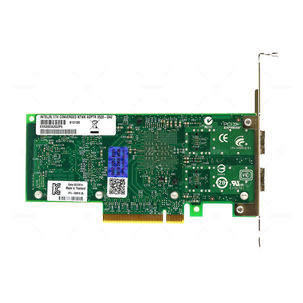 SYM-340-3157-01 SYMANTEC INTEL X520-DA2 10GB DUAL PORT CONVERGED ETHERNET NIC ADAPTER