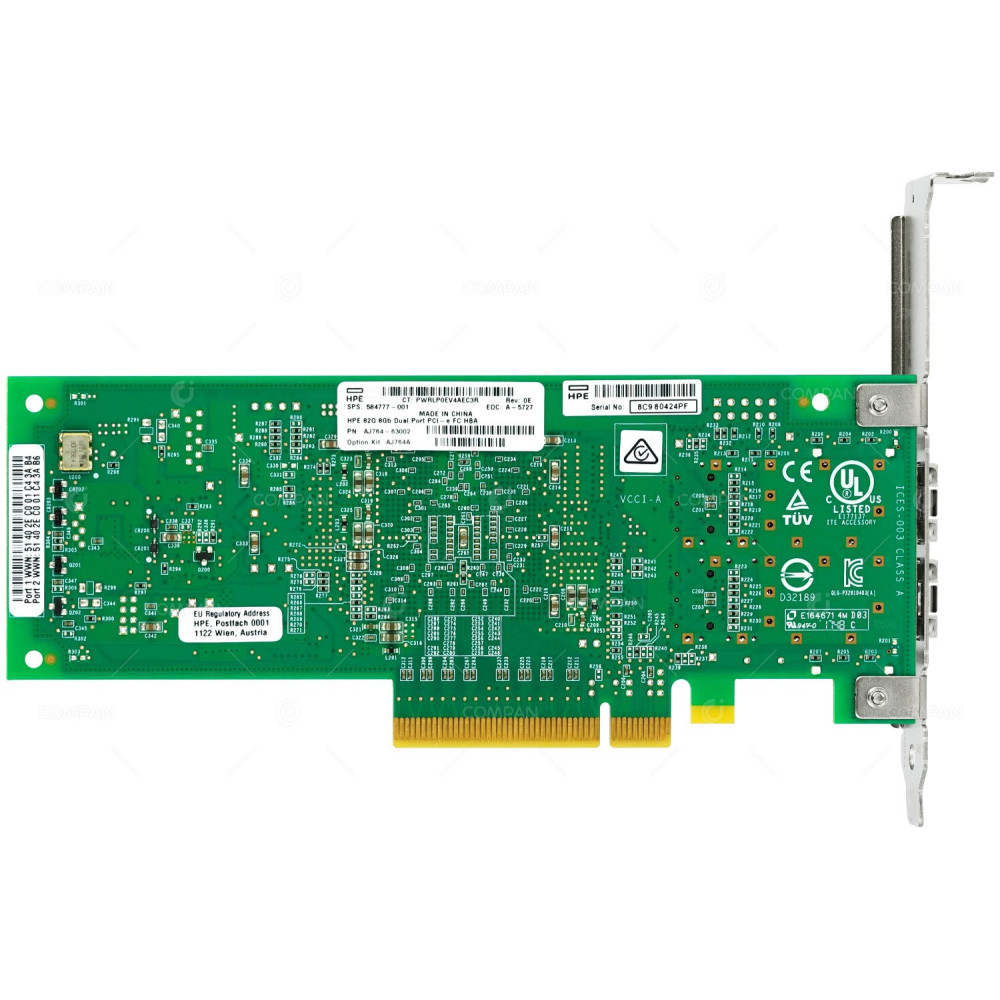 584777-001 HP QLOGIC QLE2562-HP 82Q DUAL PORT 8GB SFP+ PCI-E FRU HBA G9