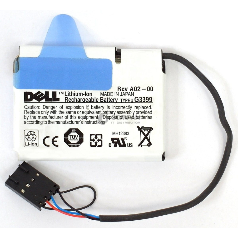 G3399 DELL RAID CONTROLLER BATTERY 3.7V 1 CELL FOR POWEREDGE 1850 2850 6850
