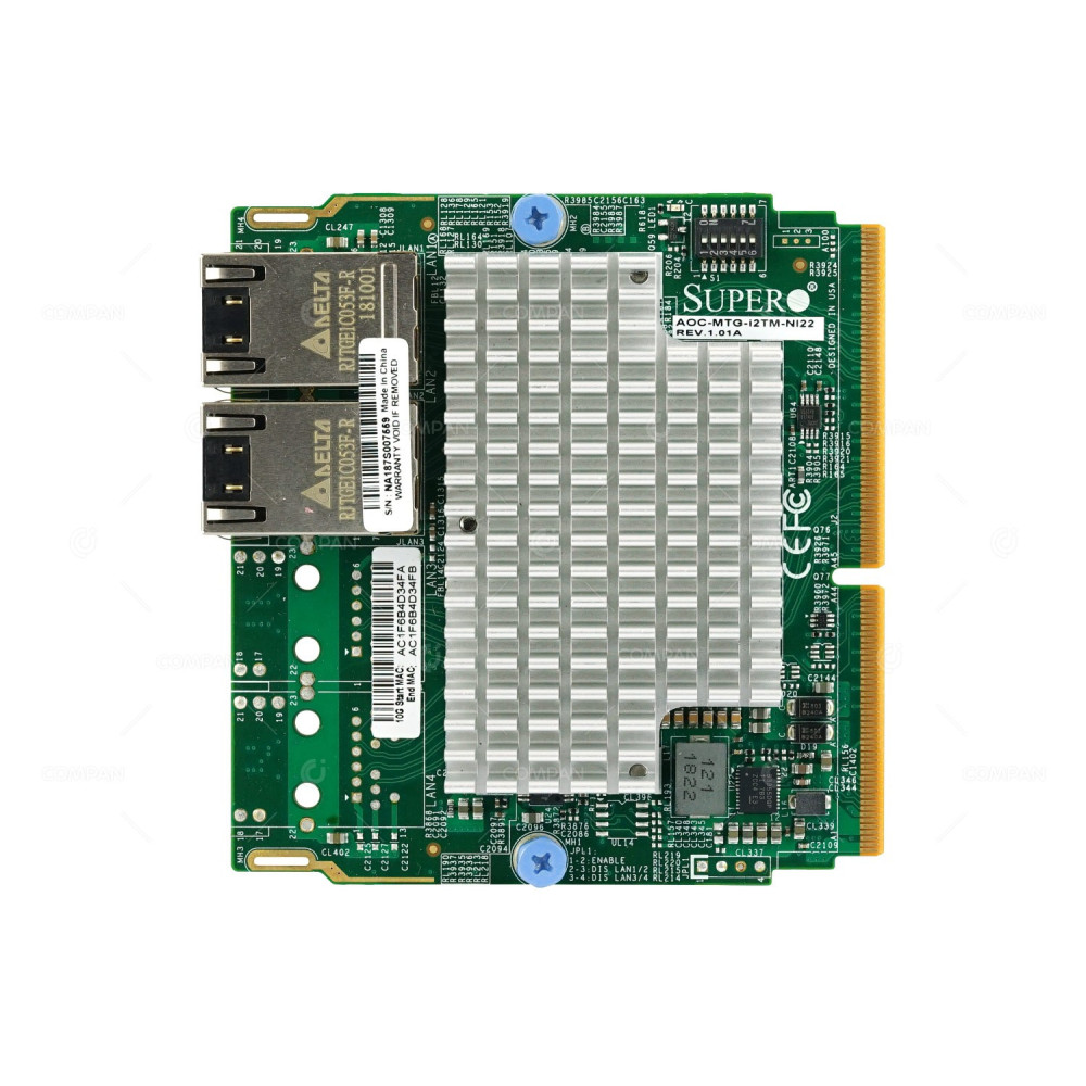 AOC-MTG-I2TM-NI22 SUPERMICRO DUAL PORT 10GBE ETHERNET ADD-ON CARD FOR NUTANIX NODE NX-TDT-2NL3-G6 AOC-MTG-I2TM