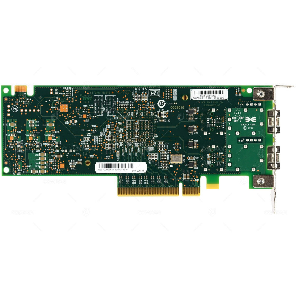 VGJ12 LP DELL EMULEX DUAL PORT 16GB SFP+ FC HBA HOST BUS ADAPTER LOW PROFILE