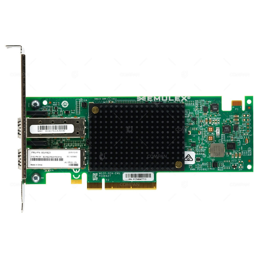 00JY823 IBM EMULEX VFA5 DUAL PORT 10GB SFP+ ADAPTER PCI-E 00JY822
