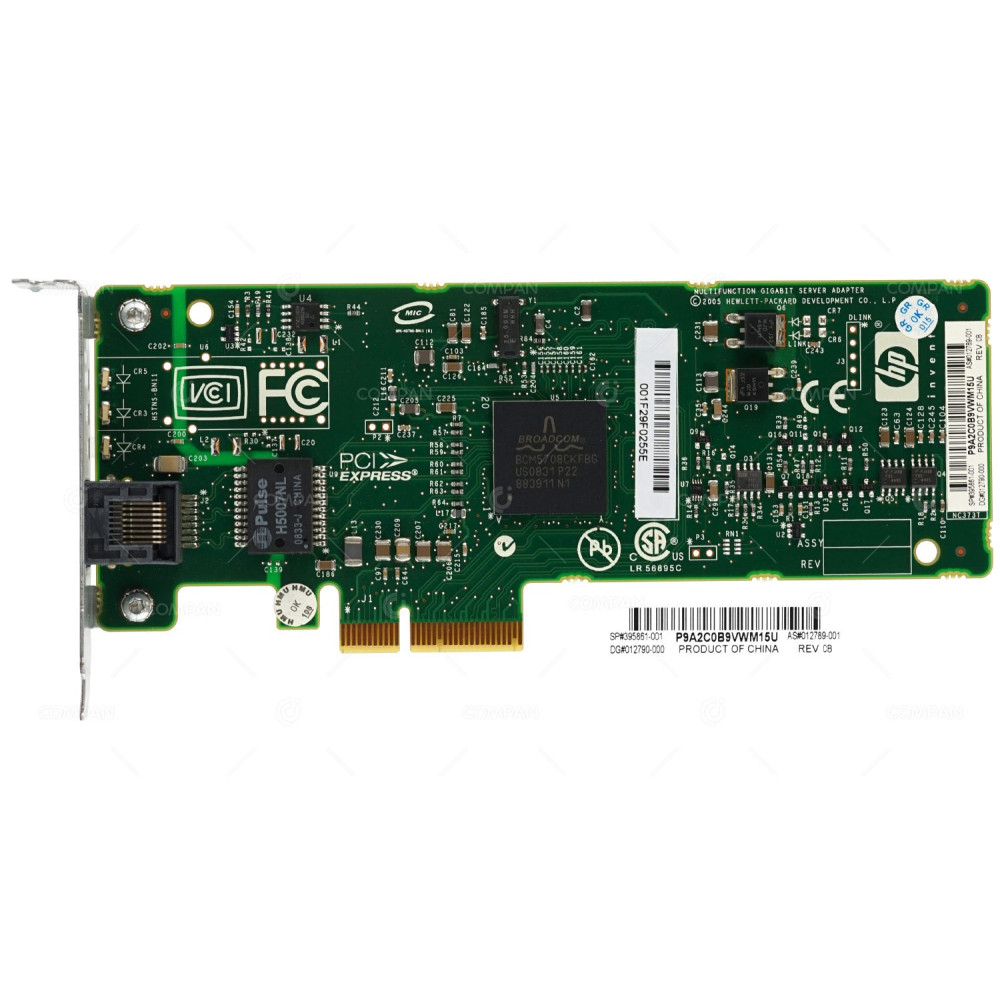 395861-001 LP HP NC373T MULTIFUNCTION GIGABIT SERVER ADAPTER PCI-E 394791-B21