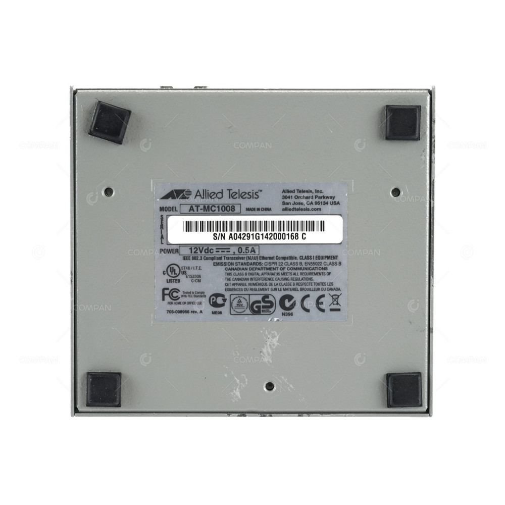 AT-MC1008-SP ALLIED TELESIS AT-MC1008/SP GIGABIT SFP 1000BASE, 1000BASE-T, AUTO MDI/MDI-X ETHERNET MEDIA CONVERTER WITH POWER SUPPLY AT-MC1008/SP