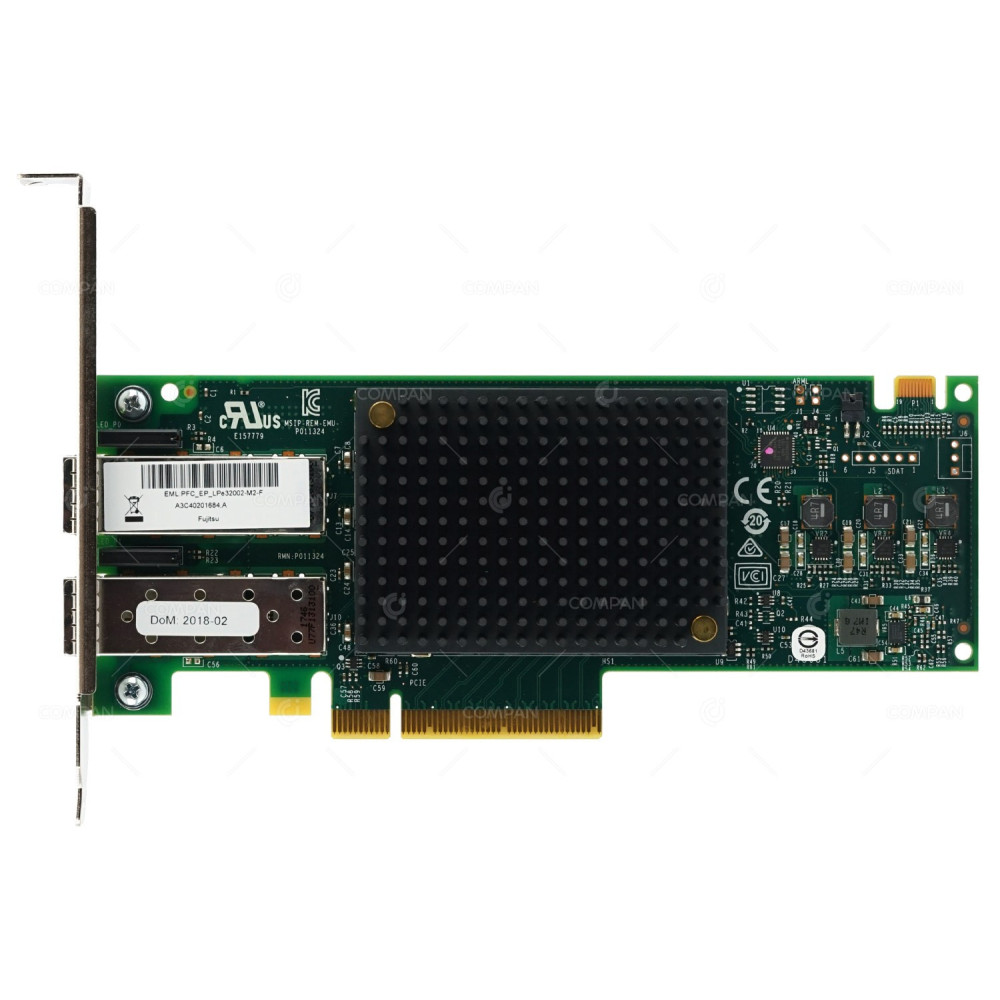 A3C40201684 FUJITSU DUAL PORT 32GB FC PCI-E HOST BUS ADAPTER P011324-21G, PFC_EP_LPE32002-M2-F