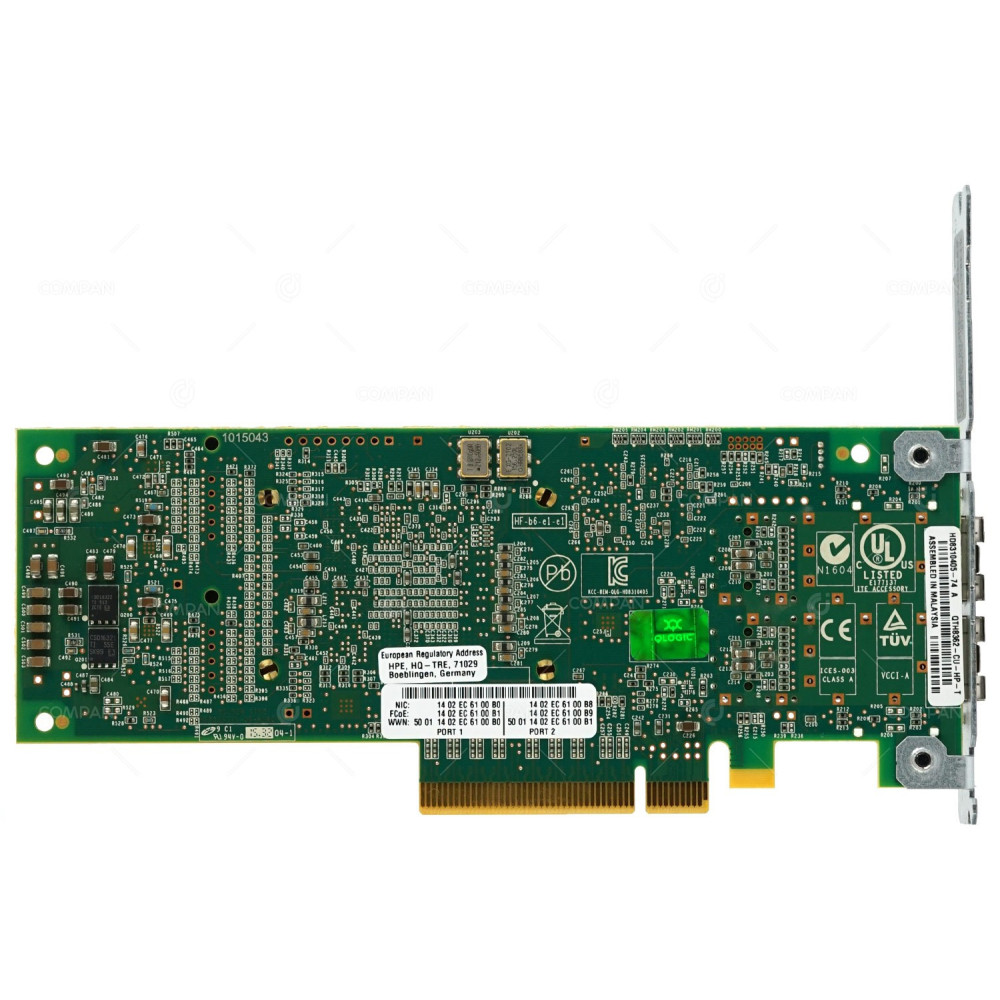 H6Z10A HPE DUAL PORT 10GB SFP+ PCIE 3X8 FOR ISCSI FCOE PERFORMANCE ETHERNET ADAPTER FOR STORESERV 3PAR 8000 8200 8400 8440 8450 20000 809799-001, C8S94-60001, HD8310405-74, QTH8362-CU-HP-T