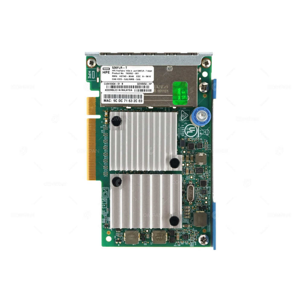 768082-001 HPE FLEXFABRIC 536FLR-T 10GB 4-PORT RJ45 57840S PCIE 3.0 X8 NETWORK ADAPTER G9 G10 764302-B21, 763352-001, 536FLR-T, CU0410434-01, QDH8454-HP
