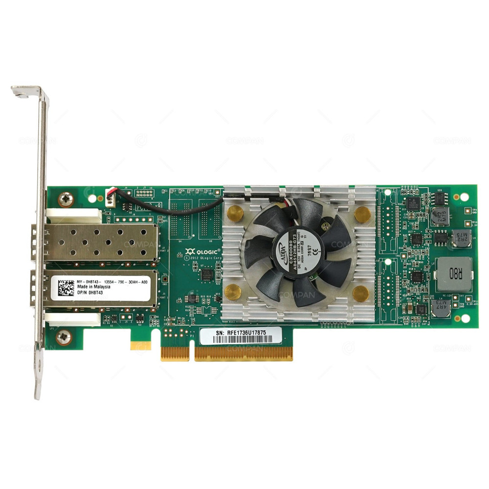H8T43 DELL QLOGIC QLE2662-DEL 16GB DUAL PORT SFP+ PCI-E FIBRE CHANNEL HOST BUS ADAPTER