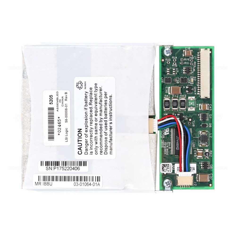 58-00008-01 LSI BATTERY AXXRSBBU2 03-01064-01A, 01-01064-05