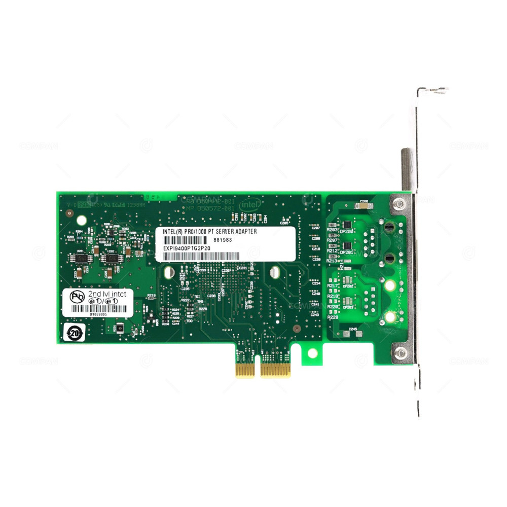 D50858-004 INTEL PRO/1000 PT SINGLE PORT SERVER ADAPTER PCI-E EXPI9400PTG2P20, 881983