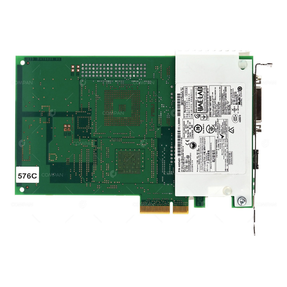 576C IBM PCIE DUAL LINE WAN SERVER ADAPTER WITH MODEM CARD FOR ISERIES POWER 7 44V5401, 74Y8836, 74Y8679, MT9234SMI, 10-9738-124220