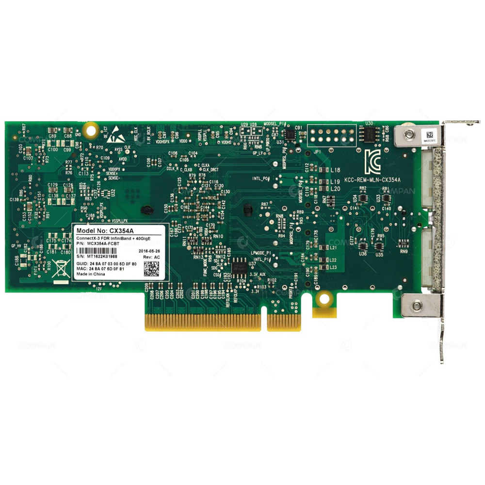 MCX354A-FCBT LP MELLANOX CONNECTX-3 PRO VPI IB FDR INFINIBAND DUAL PORT 40IGE PCI-E X8 ETHERNET NETWORK ADAPTER LOW PROFILE CX354A LP