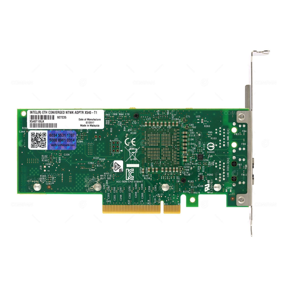 X540-T1 INTEL X540-T1 SINGLE PORT 10GB NETWORK ADAPTER X540T1BLK