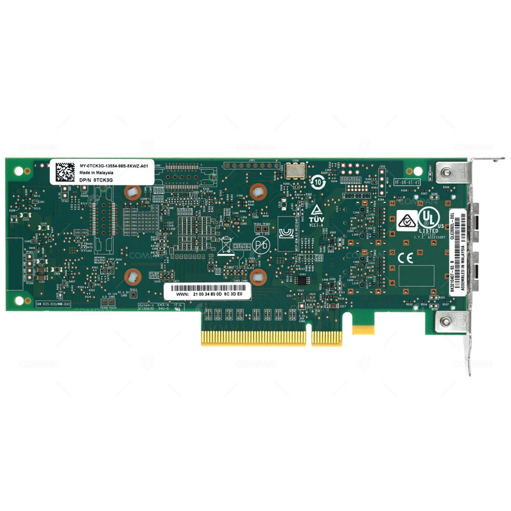 DELL QLE2692L-DEL 16GB DUAL PORT FC PCI-E ADAPTER LOW PROFILE TCK3G LP