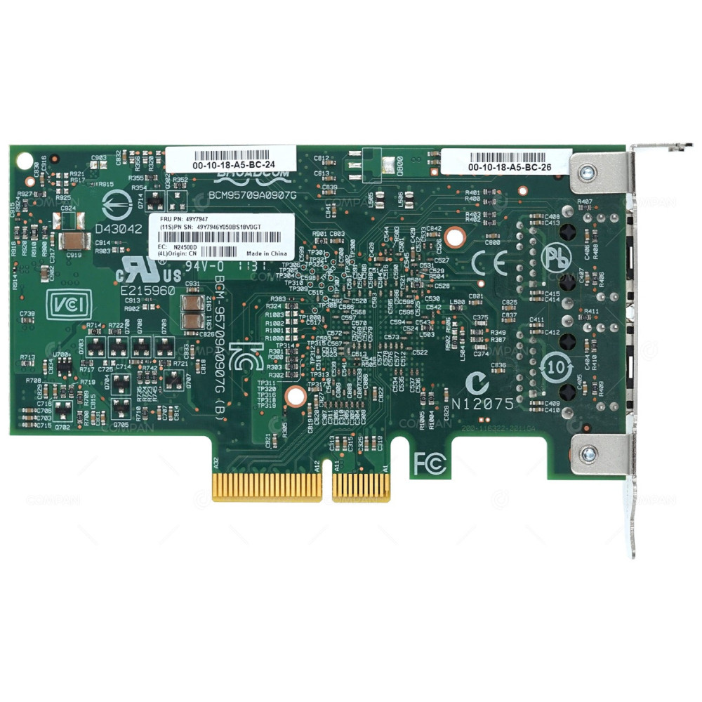 49Y7947 LP IBM NETXTREME II 1000 EXPRESS DUAL PORT ETHERNET ADAPTER LOW PROFILE 49Y4205