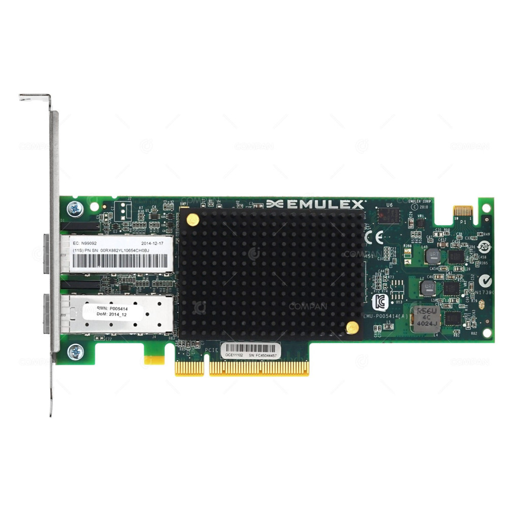 5287 IBM EMULEX OCE11102 DUAL PORT SFP+ 10GB FC PCI-E ADAPTER FOR PSERIES POWER8 00RX882