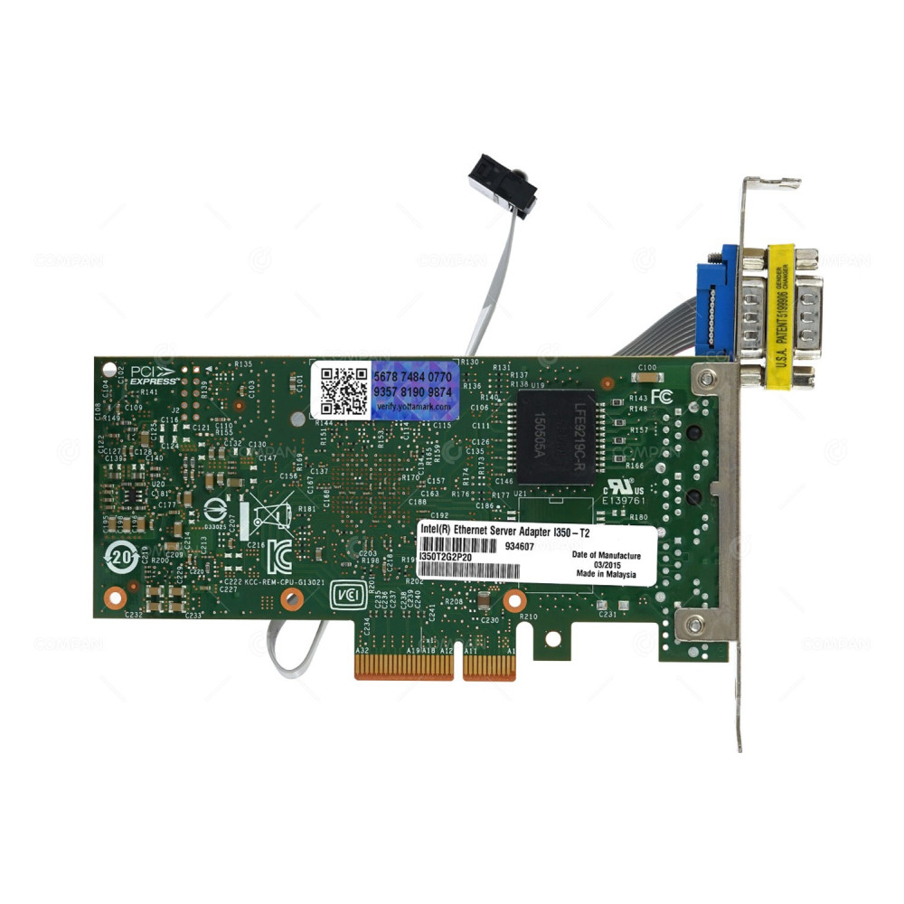 H34227-003 INTEL I350-T2 DUAL-PORT 1GB ETHERNET PCI-E ADAPTER I350-T2, I350T2G2P20