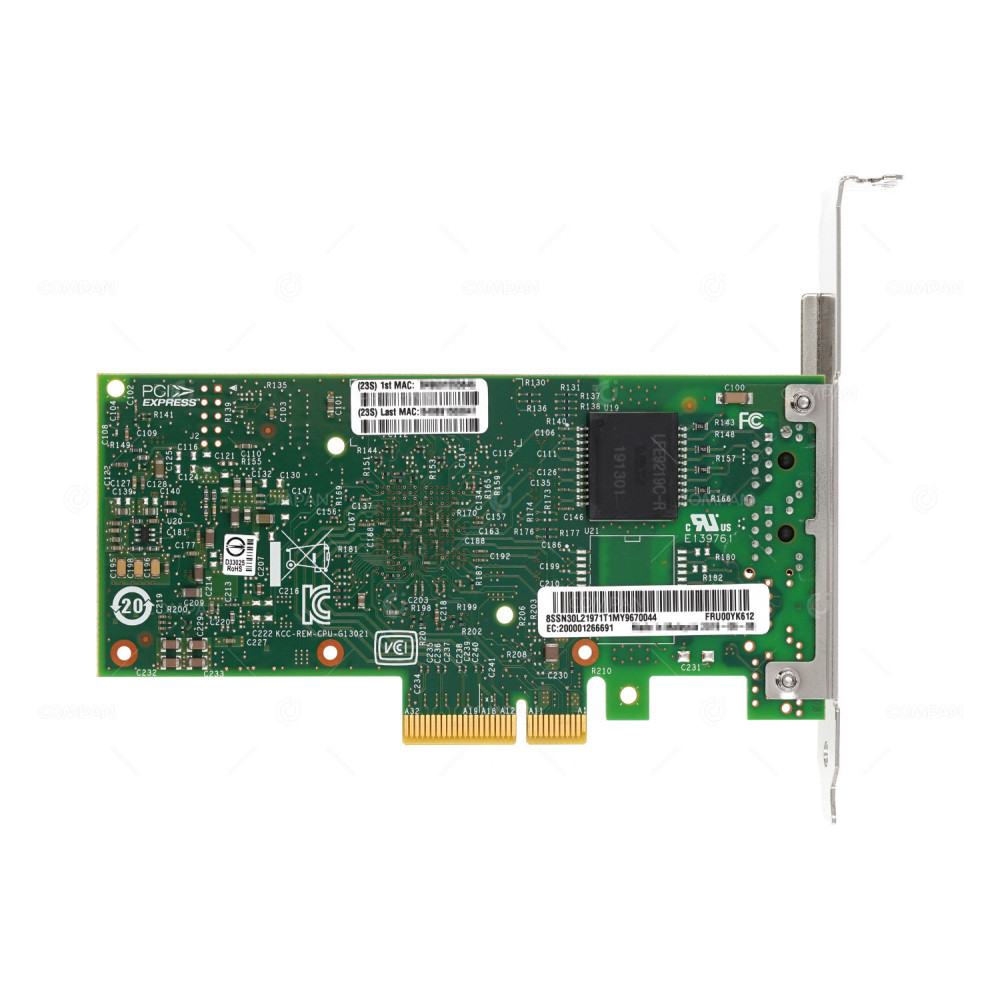 00YK612 IBM LENOVO I350-T2 DUAL PORT 1GB NETWORK ADAPTER J31977-004, I350-T2, 7ZT7A00534