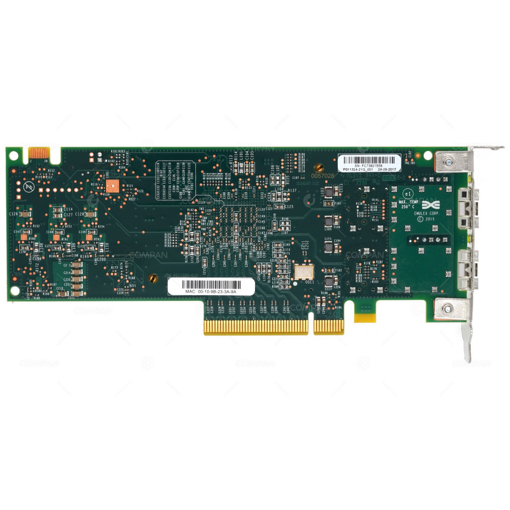 01CV843 LP IBM EMULEX LPE31002 DUAL PORT 16GB FC ADAPTER LOW PROFILE 01CV842, P011324-21G, LPE31002