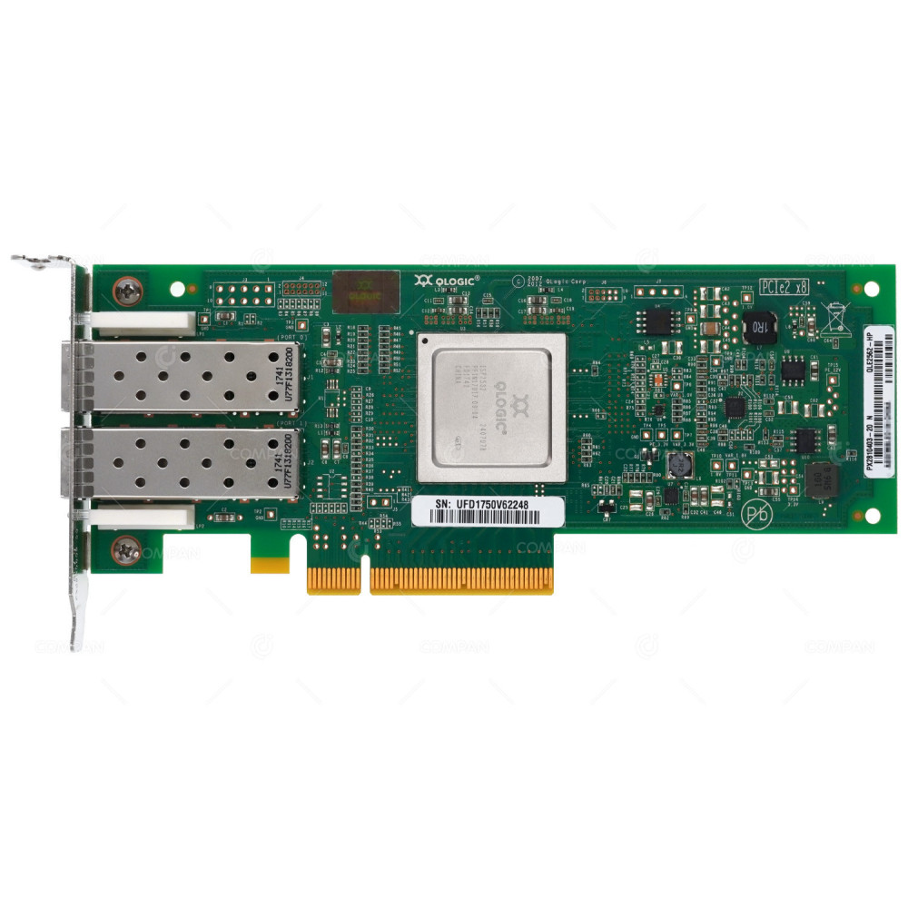 584777-001 LP HP QLOGIC QLE2562-HP 82Q 8GB DUAL PORT PCI-E FRU FIBRE CHANNEL FC HOST BUS ADAPTER HBA LOW PROFILE G9 AJ764-63002, AJ764A, PX2810403-20, QLE2562-HP