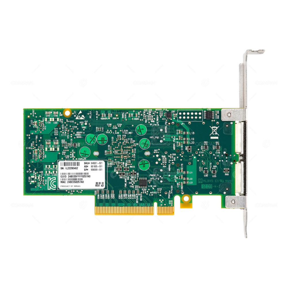 656089-001 HP MELANOX INFINIBAND DUAL PORT 40GB QSFP+ PCIE ADAPTER 661685-001, 649281-B21