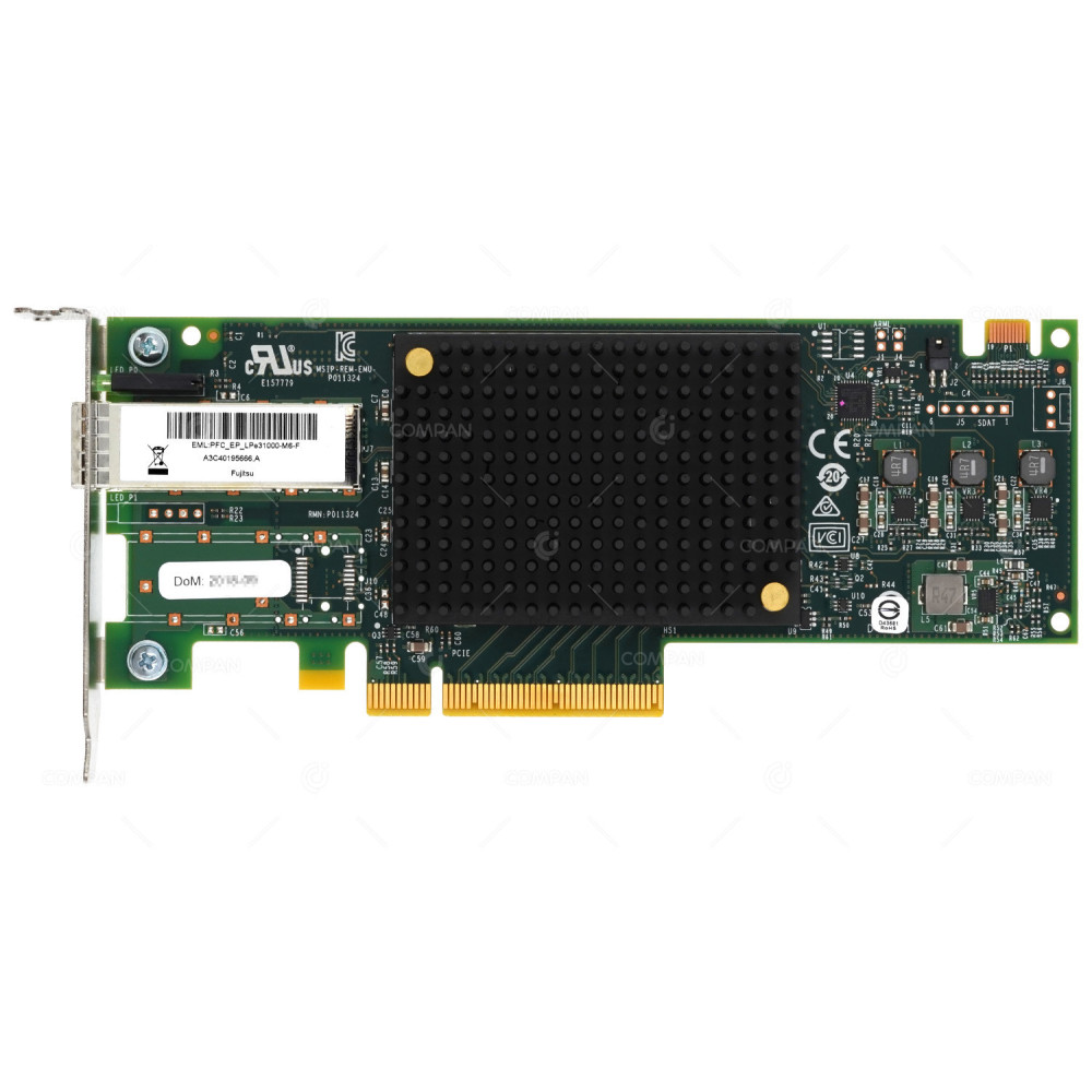 A3C40195666 FUJITSU EMULEX LPE31000-M6-F 32GB SINGLE PORT SFP+ PCIE FIBRE CHANNEL ADAPTER LOW PROFILE P011324-23F_001