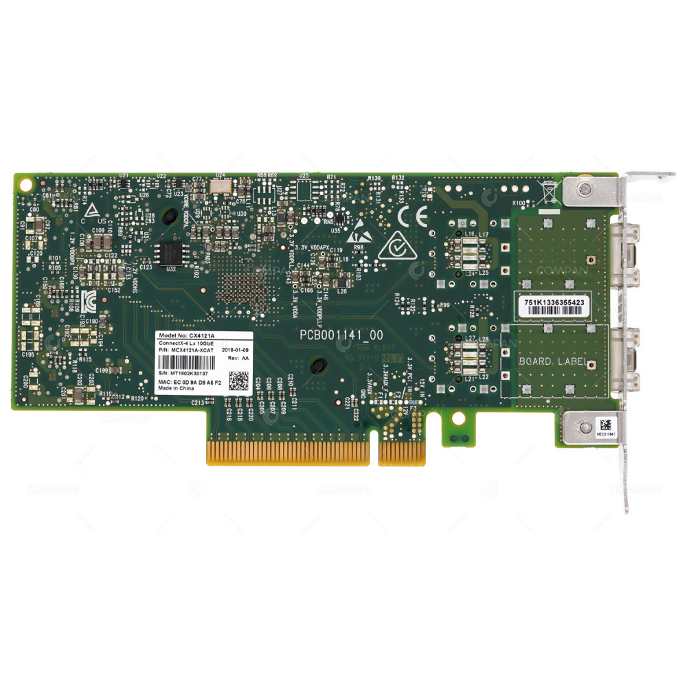 MCX4121A-XCAT LP MELLANOX CONNECTX-4 10GB DUAL PORT SFP28 PCI-E 3.0 X8 NETWORK ADAPTER LOW PROFILE CX4121A LP,