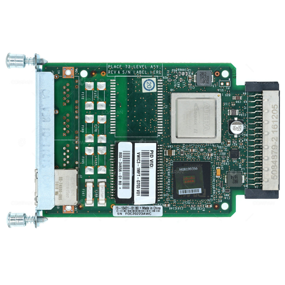 VWIC3-1MFT-G703 CISCO SINGLE PORT RJ45 3RD GEN WAN VOICE MULTIFEX INTERFACE CARD ADAPTER 800-34656-01, 73-13421-01