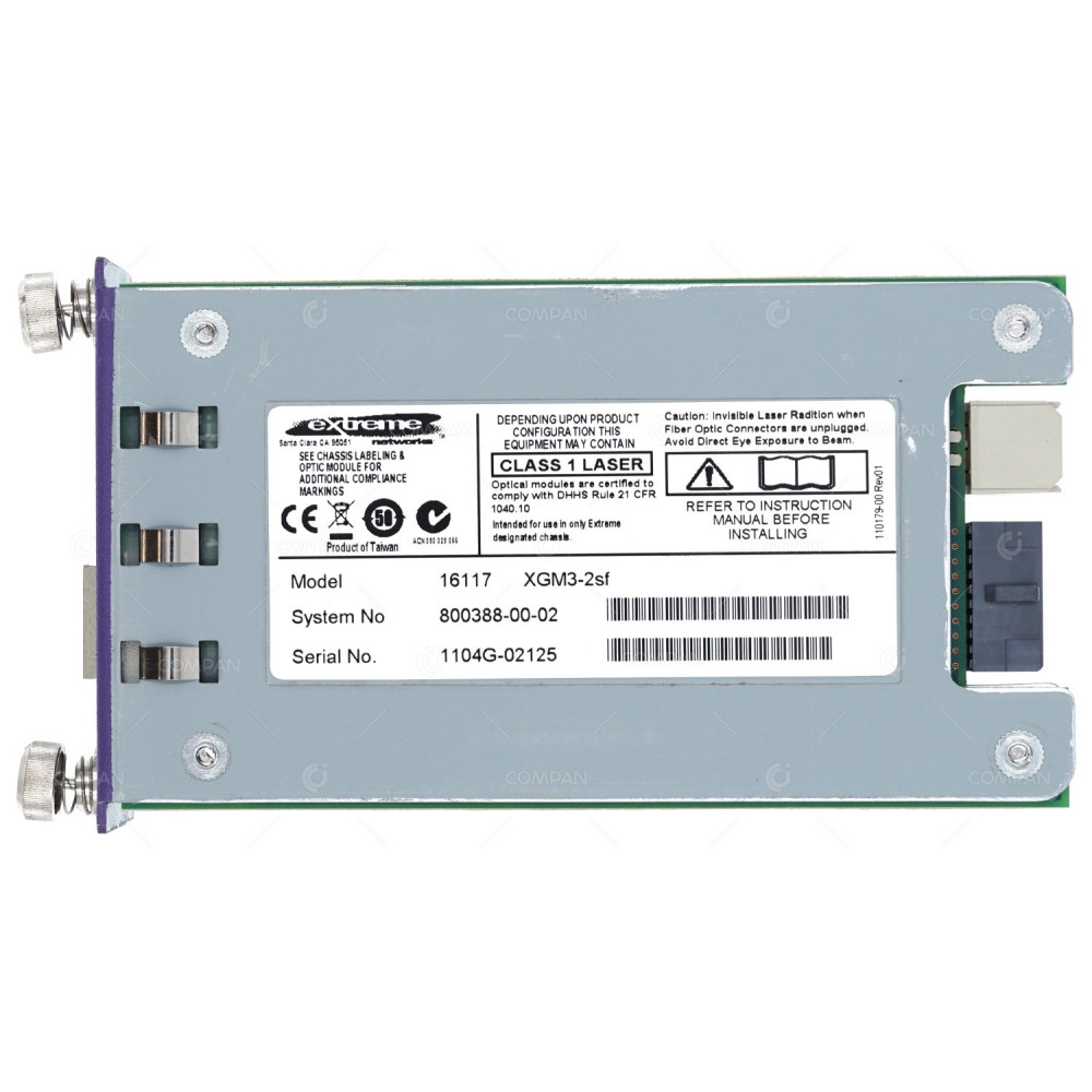 XGM3-2SF EXTREME NETWORKS DUAL PORT 2X 10GB SFP+ EXPANSION MODULE FOR X460-24P X460-48P X460-48T 800388-00-02, 16117