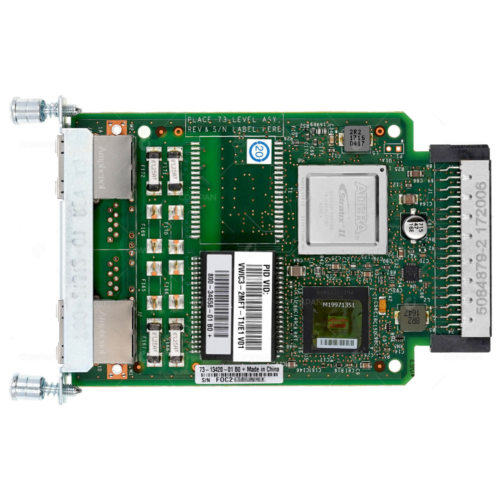 VWIC3-2MFT-T1-E1 CISCO DUAL PORT 1GB RJ-45 MULTIFLEX TRUNK CARD FOR CISCO 2901