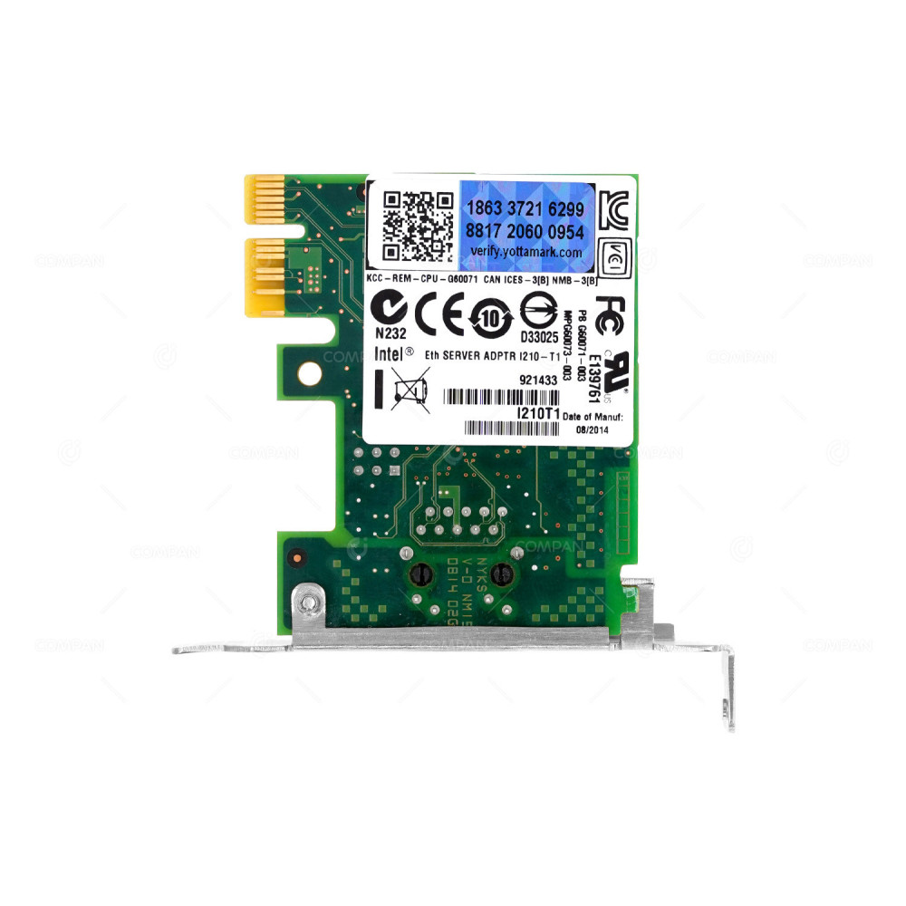 G69016-002 INTEL I210T1 SINGLE PORT 1GB RJ-45 ETHERNET SERVER ADAPTER CARD