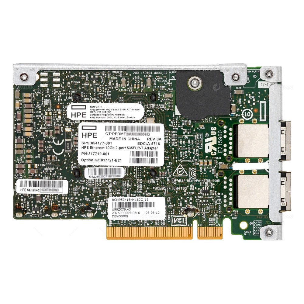 854177-001  HP DUAL PORT 10GB RJ-45 535FLR-T FLEXIBLELOM ETHERNET ADAPTER
