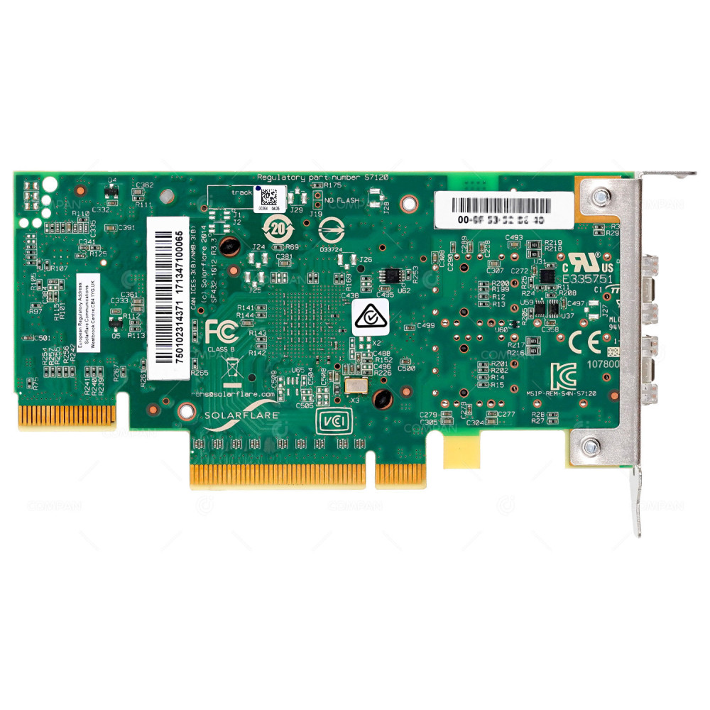 750102314371  LP  SOLARFLARE S7120 DUAL PORT 10GB SFP+ ADAPTER LOW PROFILE