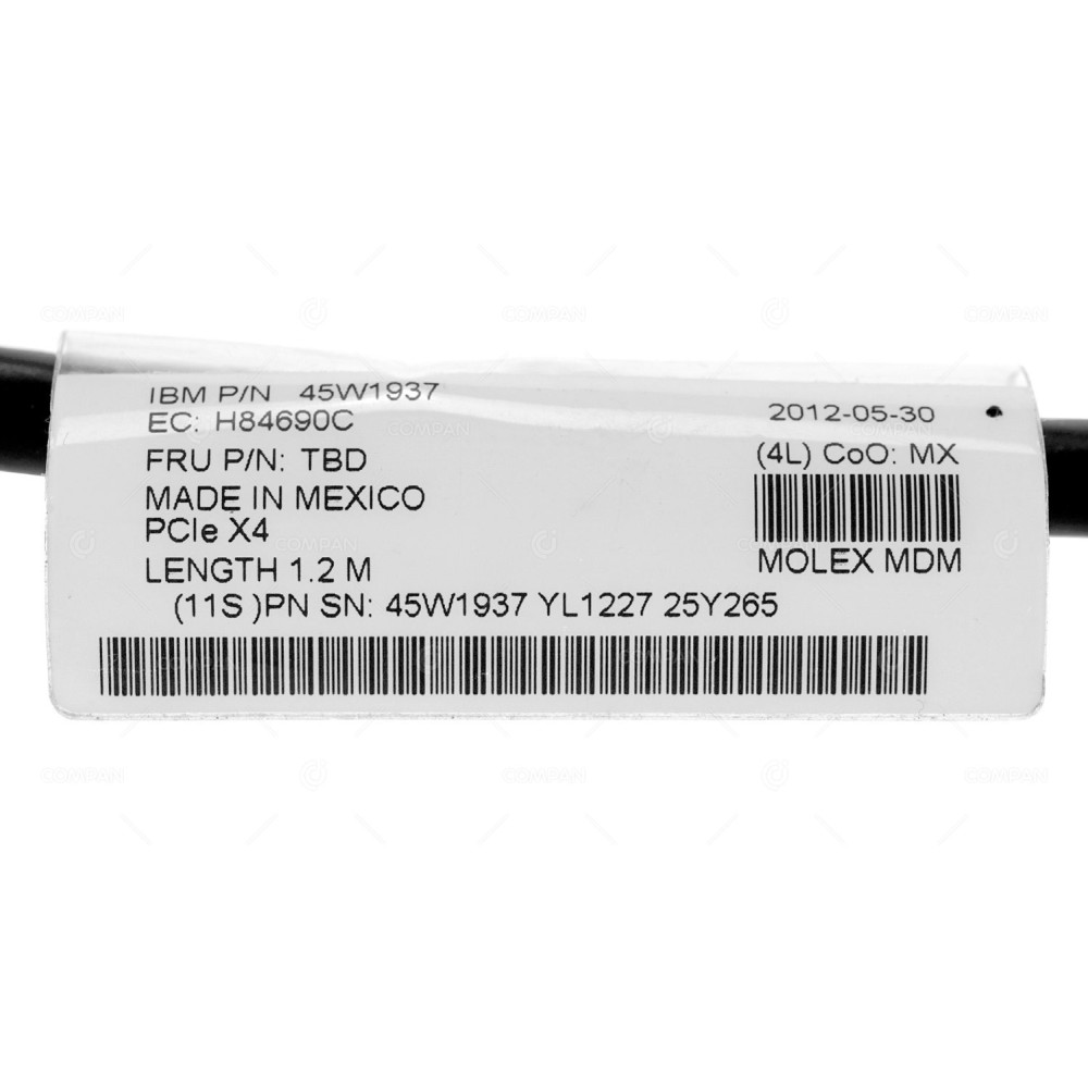 45W1937 IBM PCIE X4 CABLE 1,2M