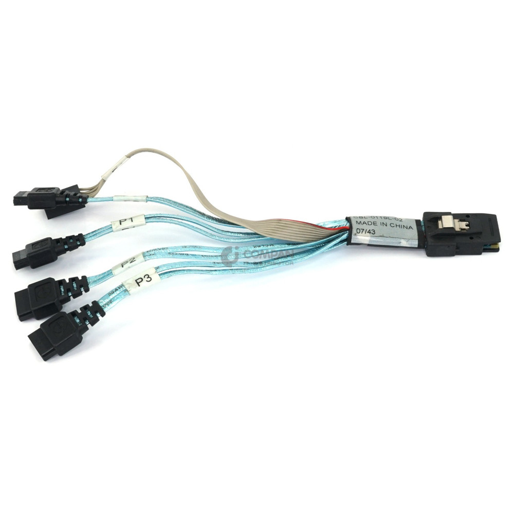 CBL-0119L-02 SUPERMICRO CABLE IPASS TO 4 SATA PB FREE 0.13M