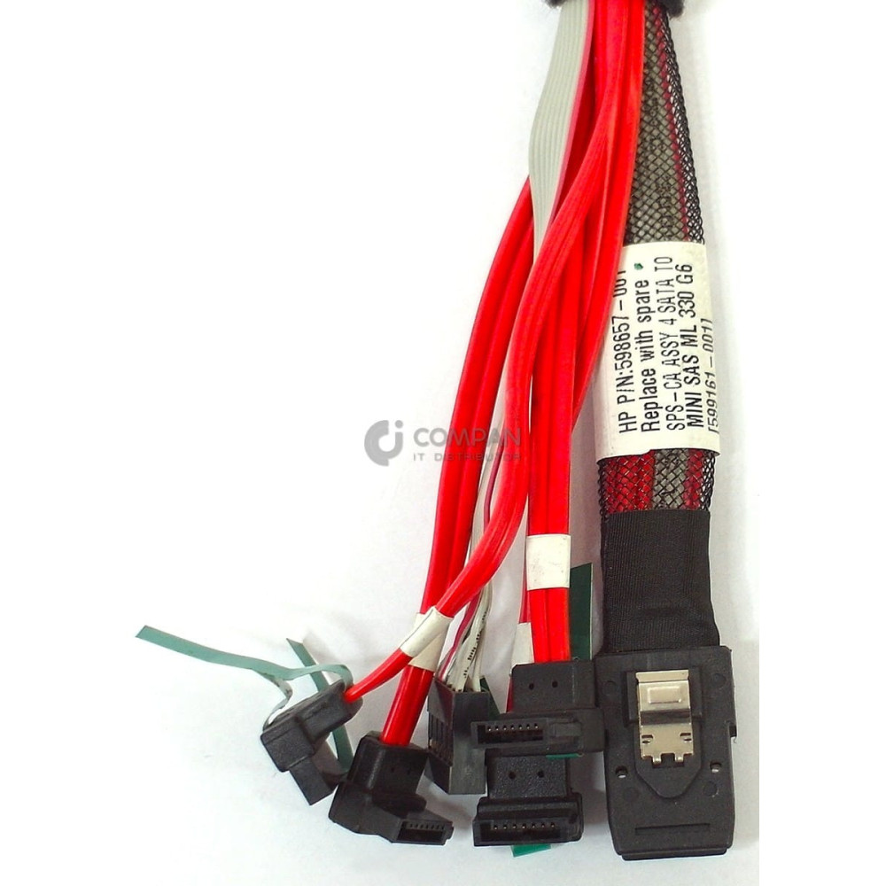 599161-001 HP MINI SAS TO 4X SATA CABLE FOR ML330 G6 598657-001