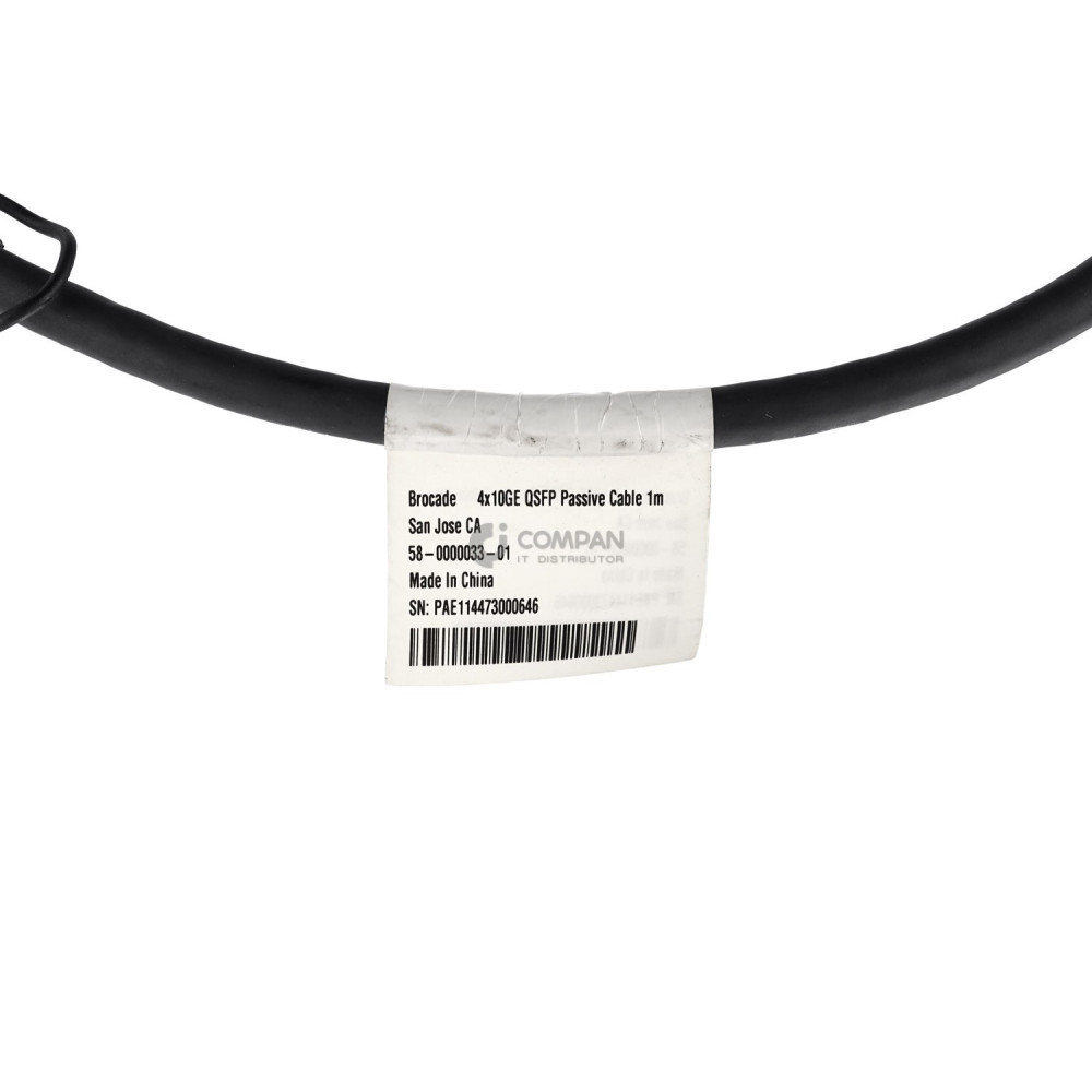 58-0000033-01 BROCADE 4X10GE QSFP PASSIVE CABLE 1M