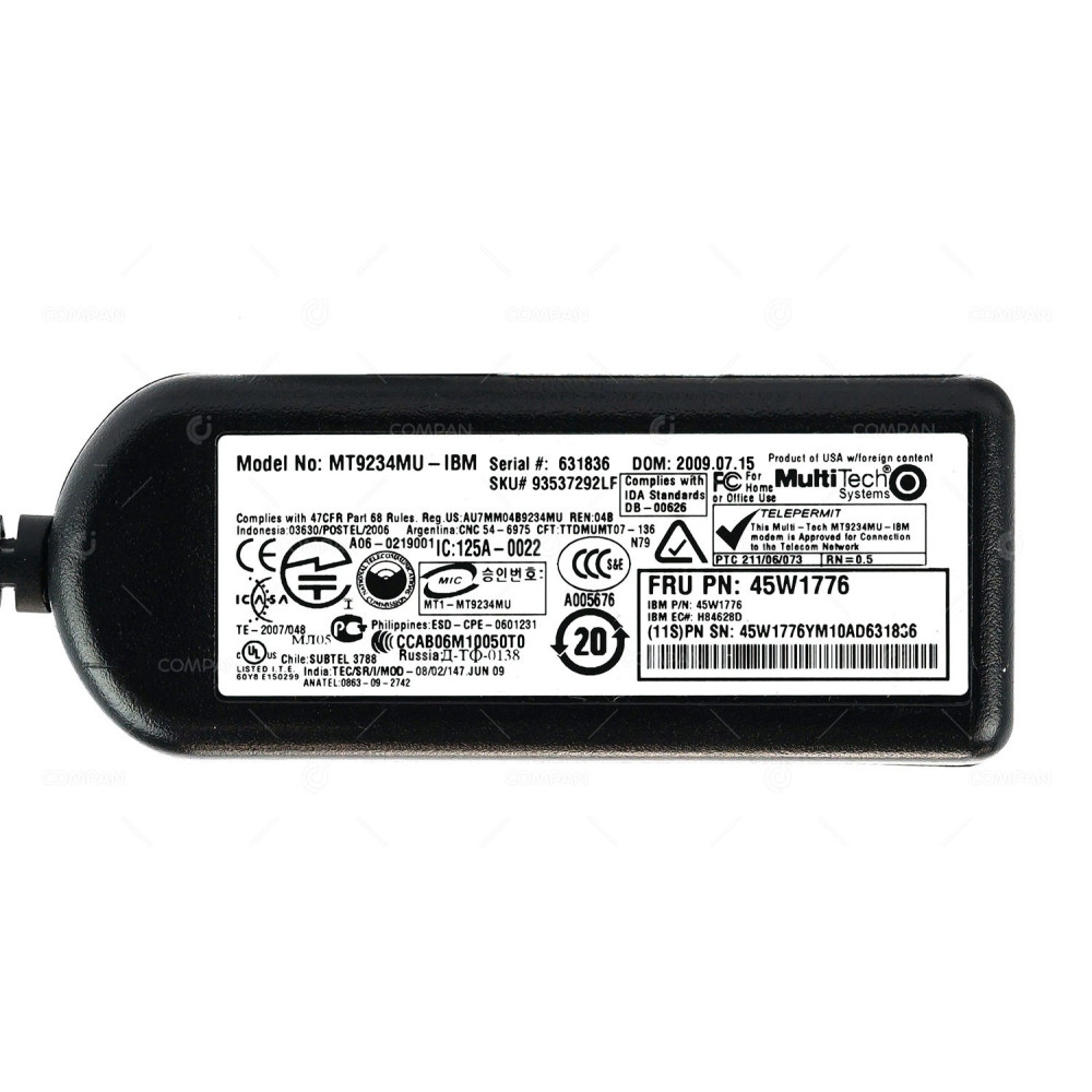45W1776 IBM MULTITECH RJ-11 DATA/FAX USB MODEM -