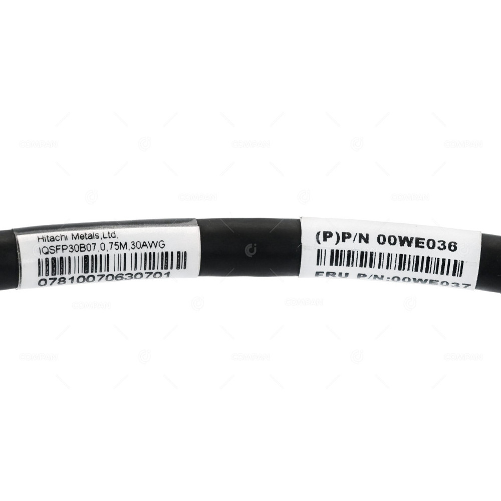 00WE037 LENOVO IBM INTEL OPA 100 SERIES PASSIVE COPPER 100GB QSFP28 CABLE 0.75M