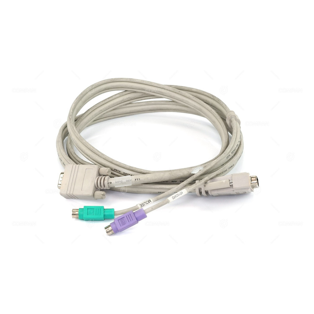 5CB10218 MINICOM DB25 TO VGA AND 2X PS/2 KVM CABLE 1.9M