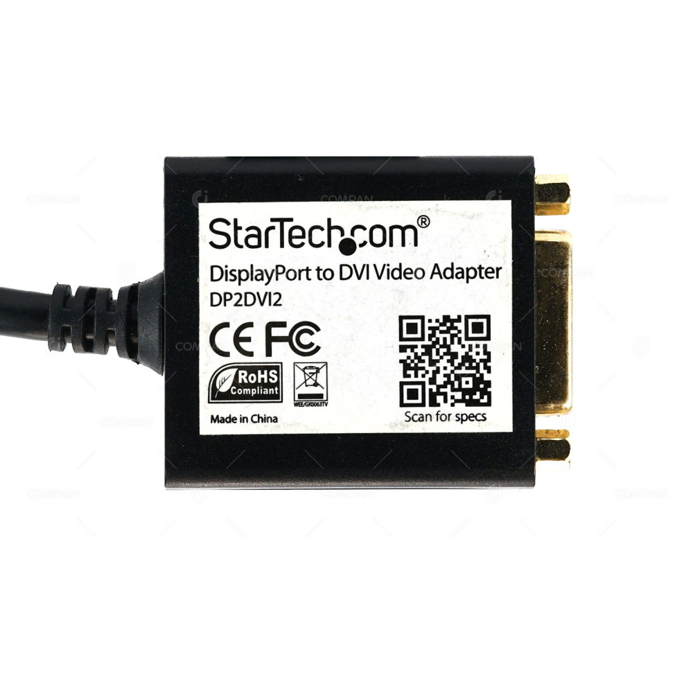 DP2DVI2 STARTECH DISPLAYPORT TO DVI VIDEO ADAPTER CABLE 0.25M