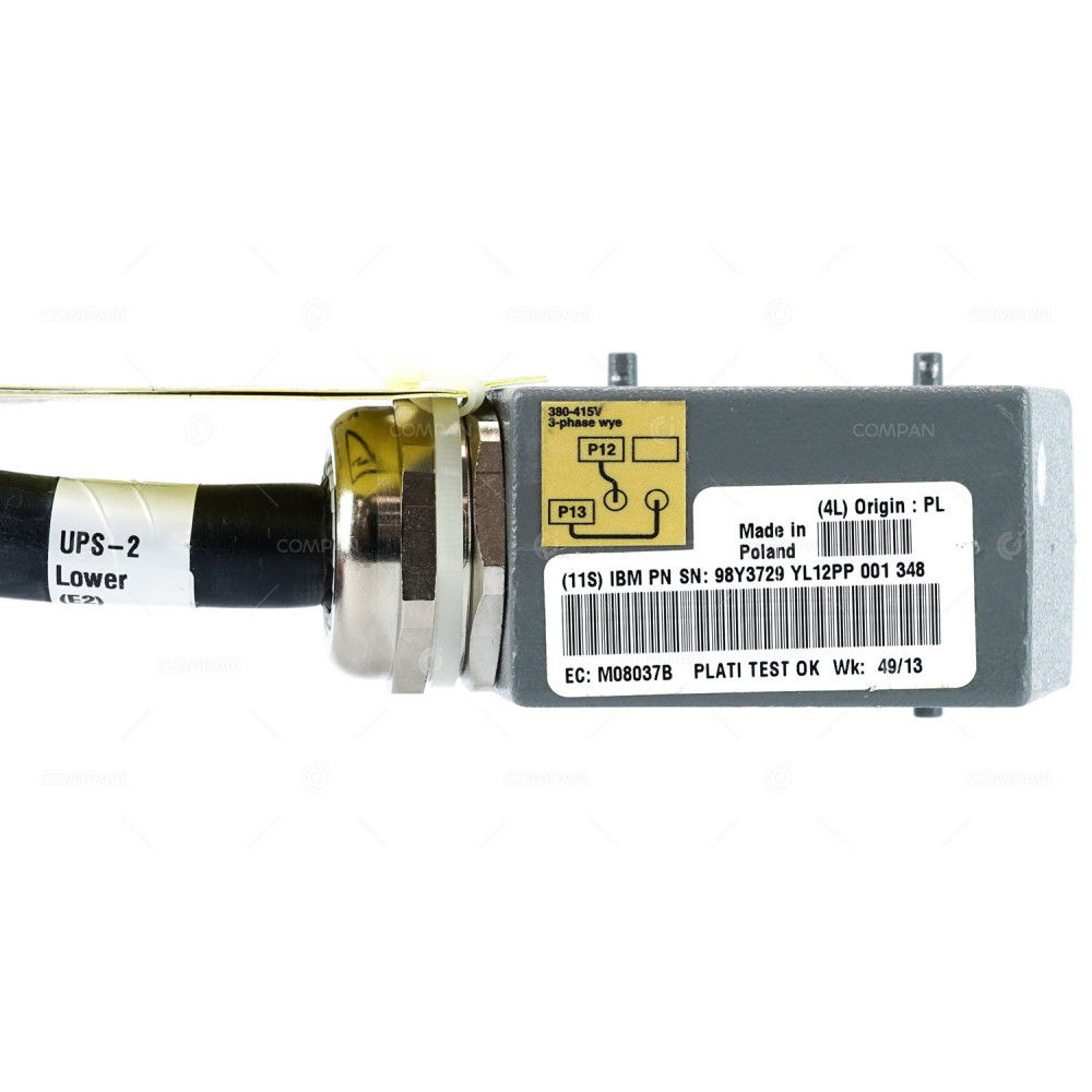 98Y3729-NO-PHASE IBM FC 1081 POWER CABLE DPI 32A FOR DS8870 4.8M WITHOUT PHASE CONNECTOR 98Y3729