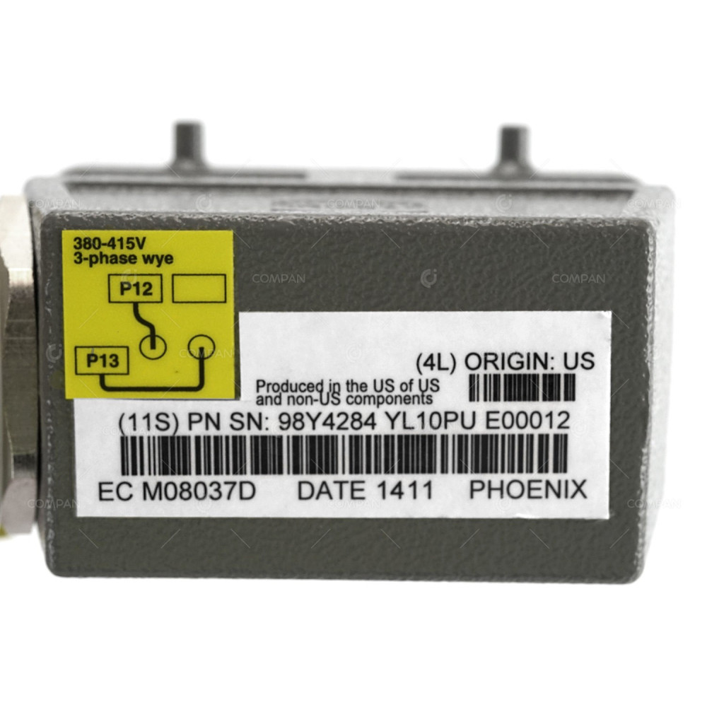 98Y4284-NO-PHASE IBM POWER CORD 3-PHASE 3P+N+G 16A FOR DS8000 WITHOUT PHASE CONNECTOR 98Y4284