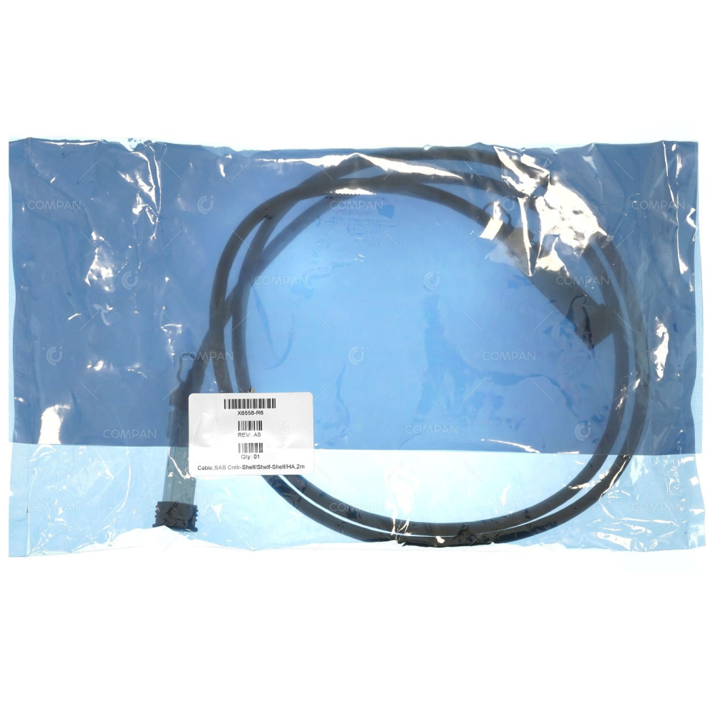 X6558-R6 NEW NETAPP QSFP TO QSFP EXTERNAL SAS CONTROLLER-SHELF SHELF-SHELF HA CABLE 2M NEW 112-00177 NEW